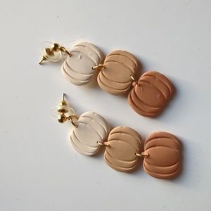Handmade Clay Pumpkin Earrings